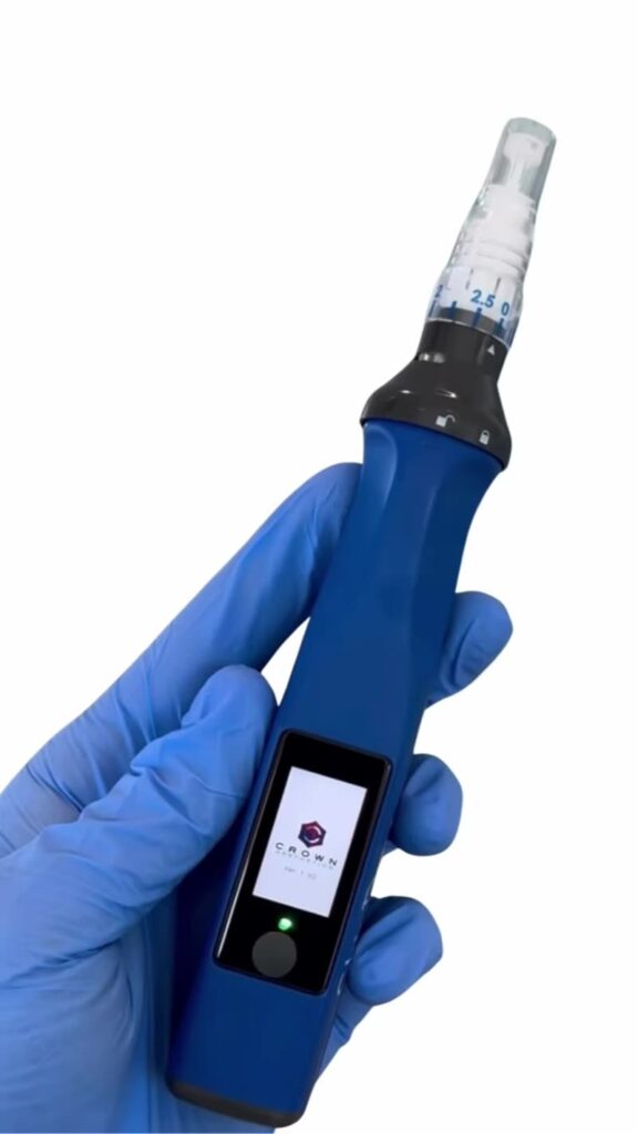Blue SkinPen Precision device used for microneedling treatments at The Aesthetics Nurse